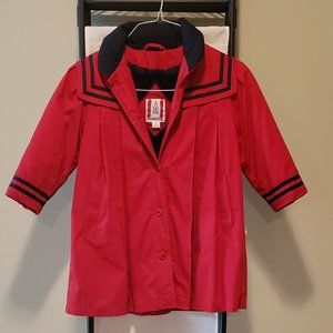 London Fog Red/Blue Girls Coat